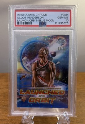 23-24 Topps Cosmic Launched Into Orbit Scoot Henderson Blue PSA 10 Case Hit🔥🔥