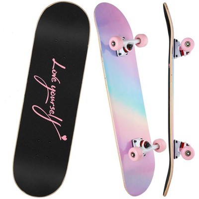Skateboard, Longboard, Kinder, Erwachsene, Ahornholz, 80x20cm, Stabil, rutsch...