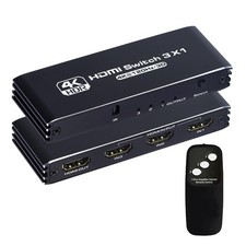 HDMI Switch 3 in 1 Out 4K 120Hz, HDMI Switcher 3x1 with IR Remote Control Sup...