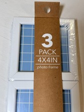 Harbortown 3-Pack White 4x4 Inch Photo Picture Frames Home Decor Set New