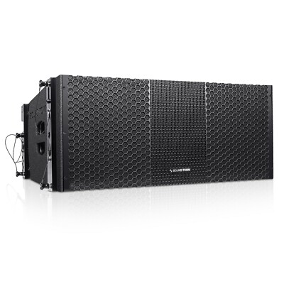 Sound Town Dual 10'' 2200W Line Array Speaker Full Range Bi-amp ZETHUS-210B