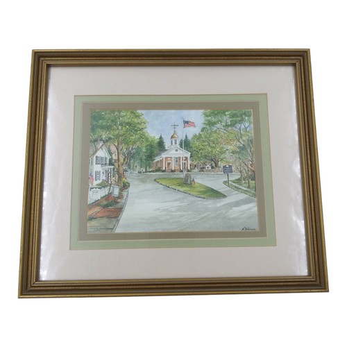 Nancy Robinson Kunstdruck Aquarell Basking Ridge und die Eiche 9,75" x 8,25"