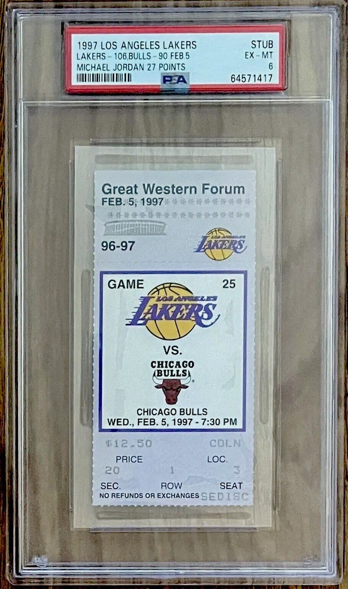 1997 KOBE BRYANT (ROOKIE)VS MICHAEL JORDAN #2/8 TICKET