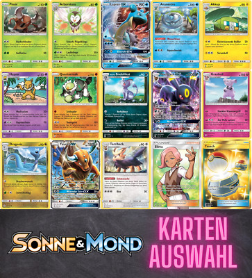 Pokemon Karten Auswahl - Sonne & Mond (2017) Deutsch Near Mint
