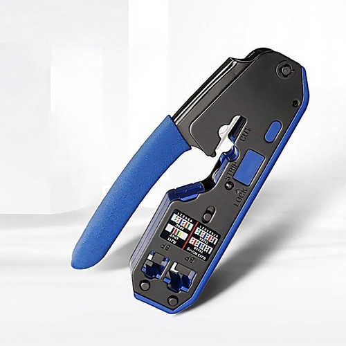 RJ45 EZ Crimper Cat5e 6 7 HD Pass Through Network Connector Crimping LAN Tool PB - Picture 6 of 8