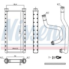 Scambiatore di calore riscaldamento abitacolo per Mitsubishi Mirage/Space Star coda spiovente