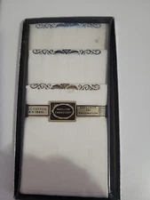 VINTAGE HAND LOOM EMBROIDERY CONTINENTAL FOLD POCKET HANDKERCHIEF 