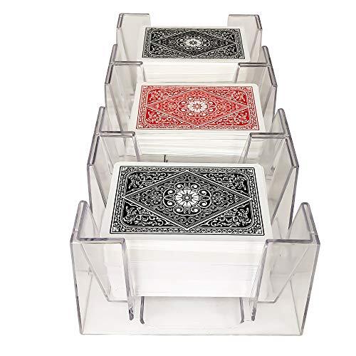 9 Deck Clear Canasta Playing Card Tray eBay