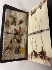 Portafoglio vintage PB Book pesca a mosca con mosche