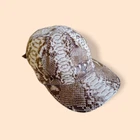 FREE SHIPPING Genuine Python Leather Baseball Hat Natural