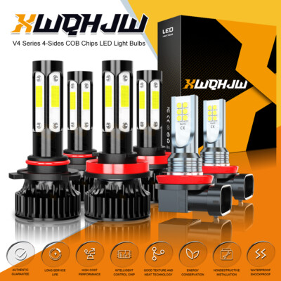 6x LED Headlight + Fog Light Hi/Lo Bulb for Honda Pilot 2006-2018