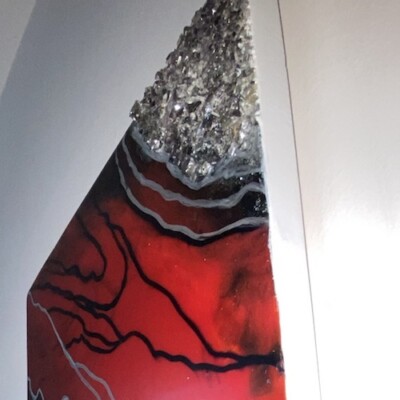geode resin wandbild