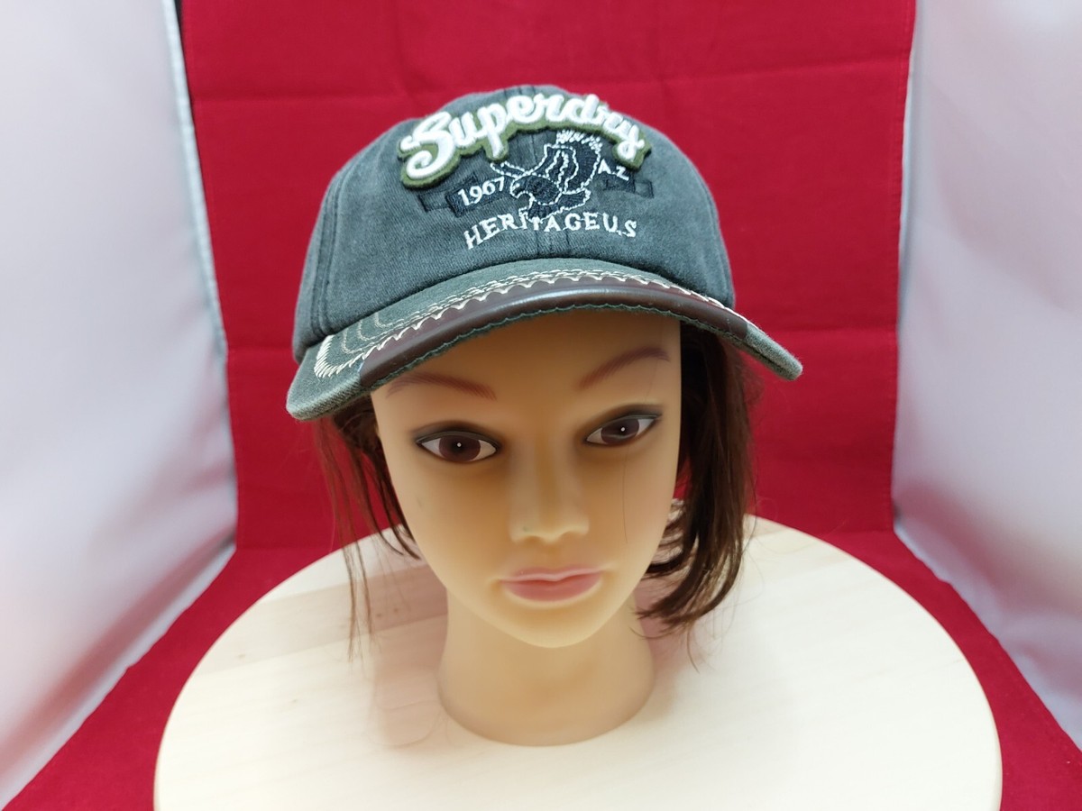 ◆Superdry◆ Pigment Vintage Two Tone Logo Ball Cap Gray Grey Superdry Heritage US Vintage Style Baseball Cap Unisex