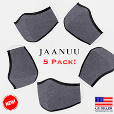 Antibacterial Reusable Face masks -5 Pack - Charcoal Gray - NEW