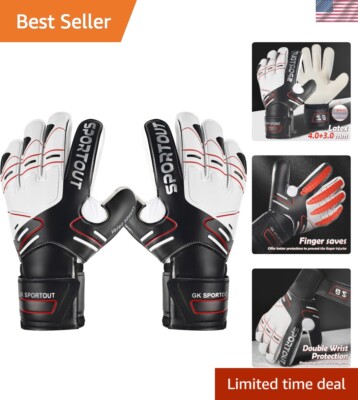 Youth&Adult Goalkeeper Gloves: Strong Grip, Finger Protect