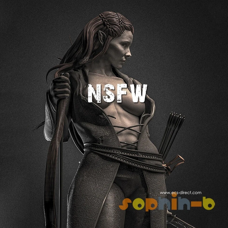 Tauriel NSFW Resin 1:6 Scale Model Kit Unpainted 3d Print GK Statue Figure - Image 4 of 4