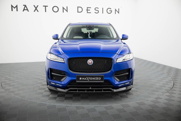 Front Ansatz FüR Jaguar F-Pace R-Sport Mk1 Spoilerlippe Schwert Schwarz Glanz-image