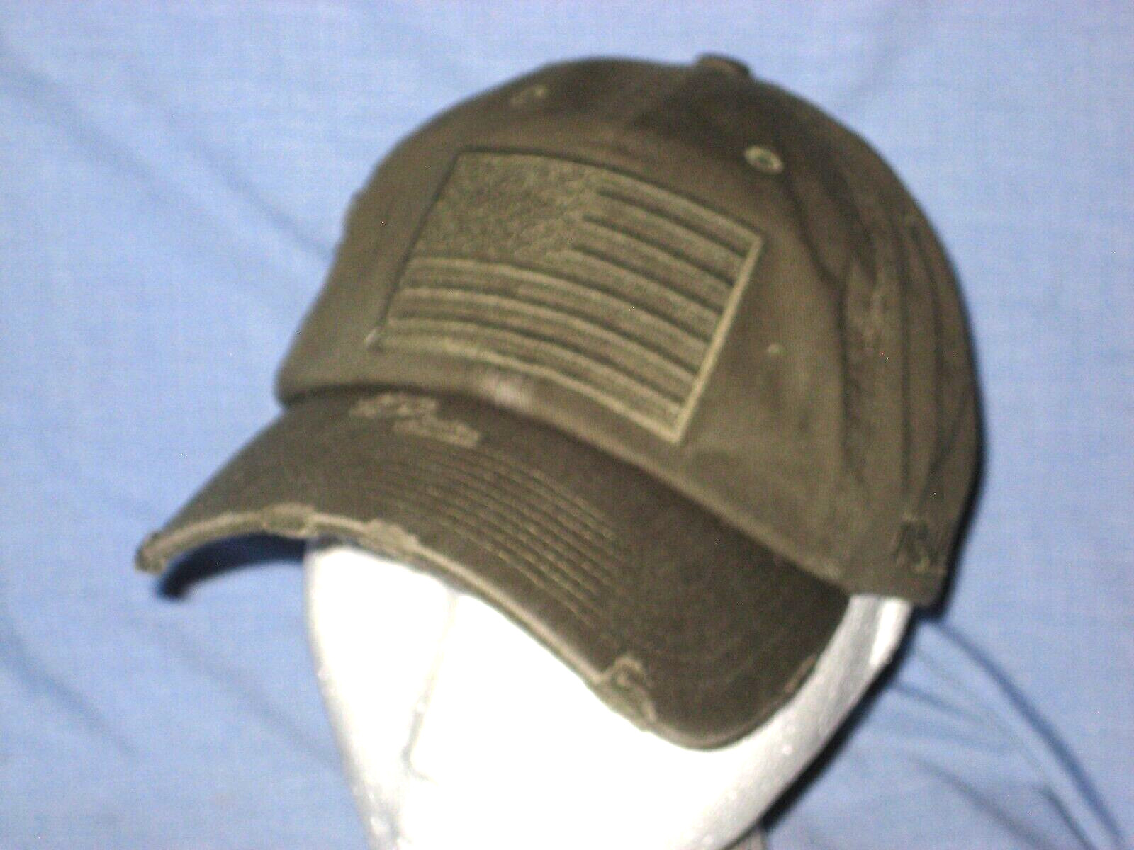 3455C MILITARY STYLE OLIVE GREEN AMERICAN FLAG HAT… Gem