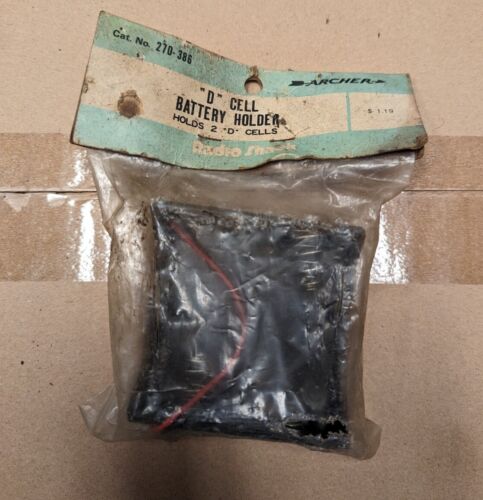 D Cell Battery Holder Radio Shack Archer Cat. No. 270-386 Vintage NEW Old Stock - Picture 1 of 3