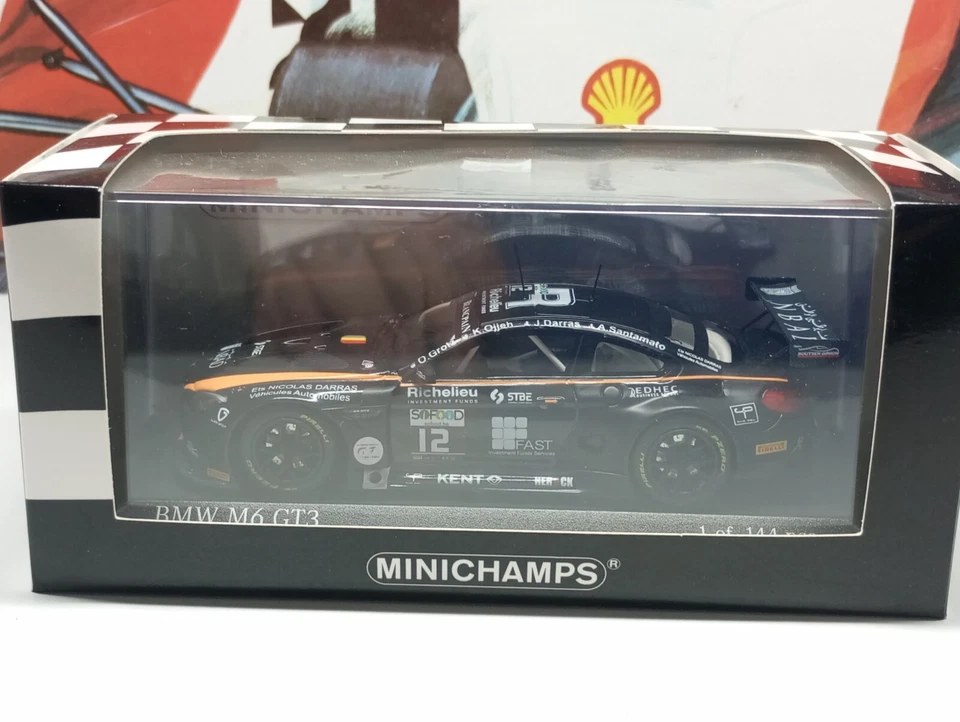 MINICHAMPS - BMW M6 GT3 #12 24 HOURS OF SPA 2016 1:43 SCALE MODEL CAR 437 162612 - Image 2 of 4
