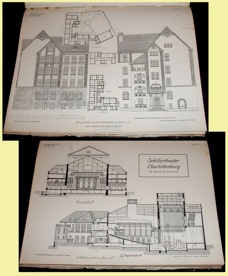 1908 Der Baumeister, German architecture Art Nouveau houses illustrated yearbook - Image 3 of 4
