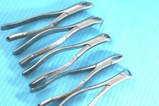 SET OF 5 GERMAN STAINLESS STEEL DENTAL EXTRACTING EXTRACTION FORCEPS A+ QUALITY