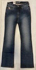 New Parasuco Stretch Jeans Women Middle Rise Pant Straight Denim Size 27x34