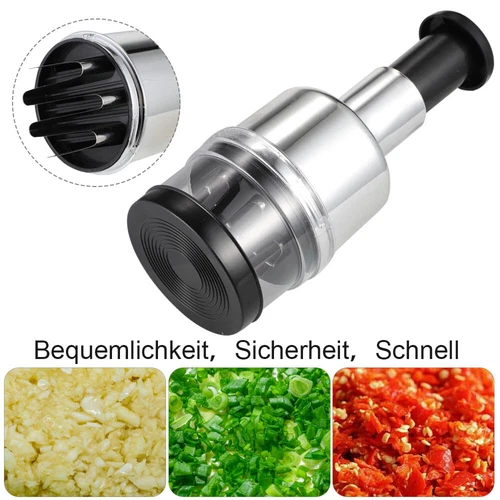 BBQ Zwiebelhacker Küche Zerkleinerer Zwiebelschneider Ingwer Knoblauch Gemüse - Bild 3 von 18