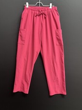 Woman Pink Scrub Pants W/Pockets Sz L Medical EUC