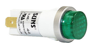 SUNS IL4E-240E-G-Q LED 1/2'' Green Indicator Light Raised 240V Spade Solico Ideal