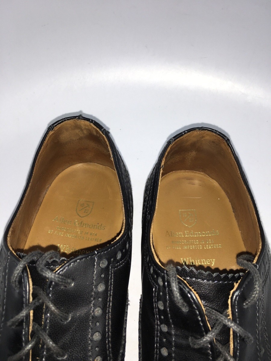 Allen Edmonds Whitney Black Leather Wingtip Derby Shoes Size 15D Allen Edmonds Shoes Mens 11 Black Whitney Wingtip Oxford USA  main image 4