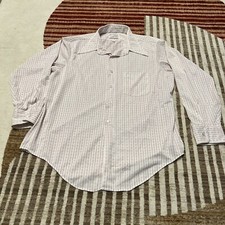 Vintage Leisure Arrow Dectolene Knits Shirt Size L 60s 70s White w/ Pink Detail