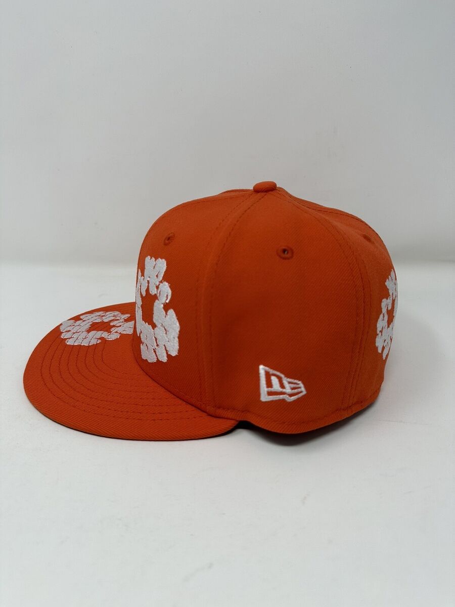 Denim Tears New Era Orange Fitted Hat Size 7 1/8 2023 Brand Denim Tears New Era Orange Fitted Hat Size 7 1/8 2023 Brand