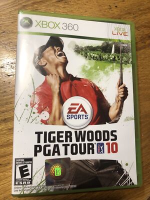 Tiger Woods PGA Tour 10 (Microsoft Xbox 360, 2009) Case And Manual Only