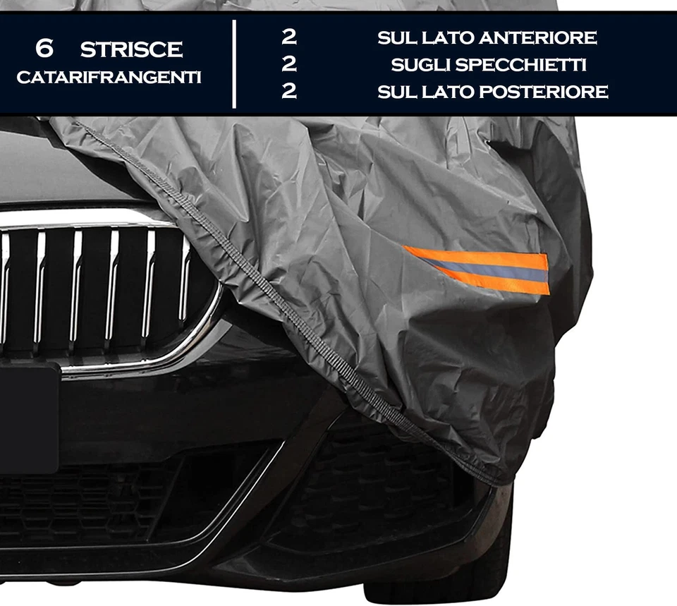 TELO COPRIAUTO IMPERMEABILE COMPATIBILE CON VARIE AUTO IN TESSUTO PEVA 100G - Immagine 3 di 4