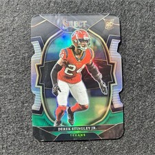 Derek Stingley Jr. Panini 2022 Select #48 Black & Green Prizm Texans Football