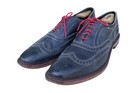 Allen Edmonds Neumok Gray Black Leather Wingtip Brogue Dress Shoe SZ 12D — photo 2