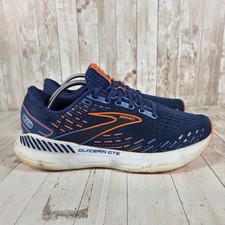 Brooks Glycerin GTS 20 Mens 11 Navy Blue Orange Running Shoes 1103831D444