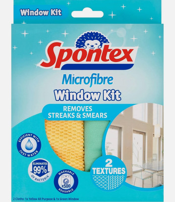Spontex Mikrofaser Fensterset 2 Tücher