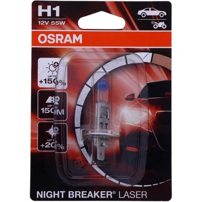 Hochleistungs-Halogenlampe H1 12V 55W von OSRAM mit NIGHT BREAKER® LASER Technol - Bild 1 von 2