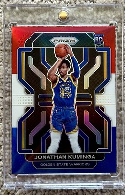 2021-22 Panini Prizm Jonathan Kuminga RC Red White and Blue Rookie #307   
