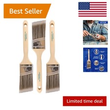 Professional 2-Inch Angled Brush Set - Ideal for Smooth Finishes on Any Surface
