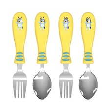 Zak Designs Bluey Kid Flatware Set with Fun Character 2 pack 4 PCS ,