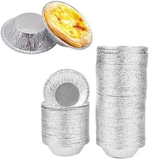 50Pcs Silver Mini Pie Tins Foil Pans,Pie Pan,Small Pie Pans