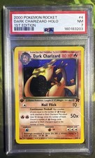 1st Edition Dark Charizard Holo 4/82 - Team Rocket - PSA 7 NM