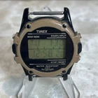 Vintage Timex Atlantis 100 Men's Digital Watch Brown Black Indiglo Works NO BAND