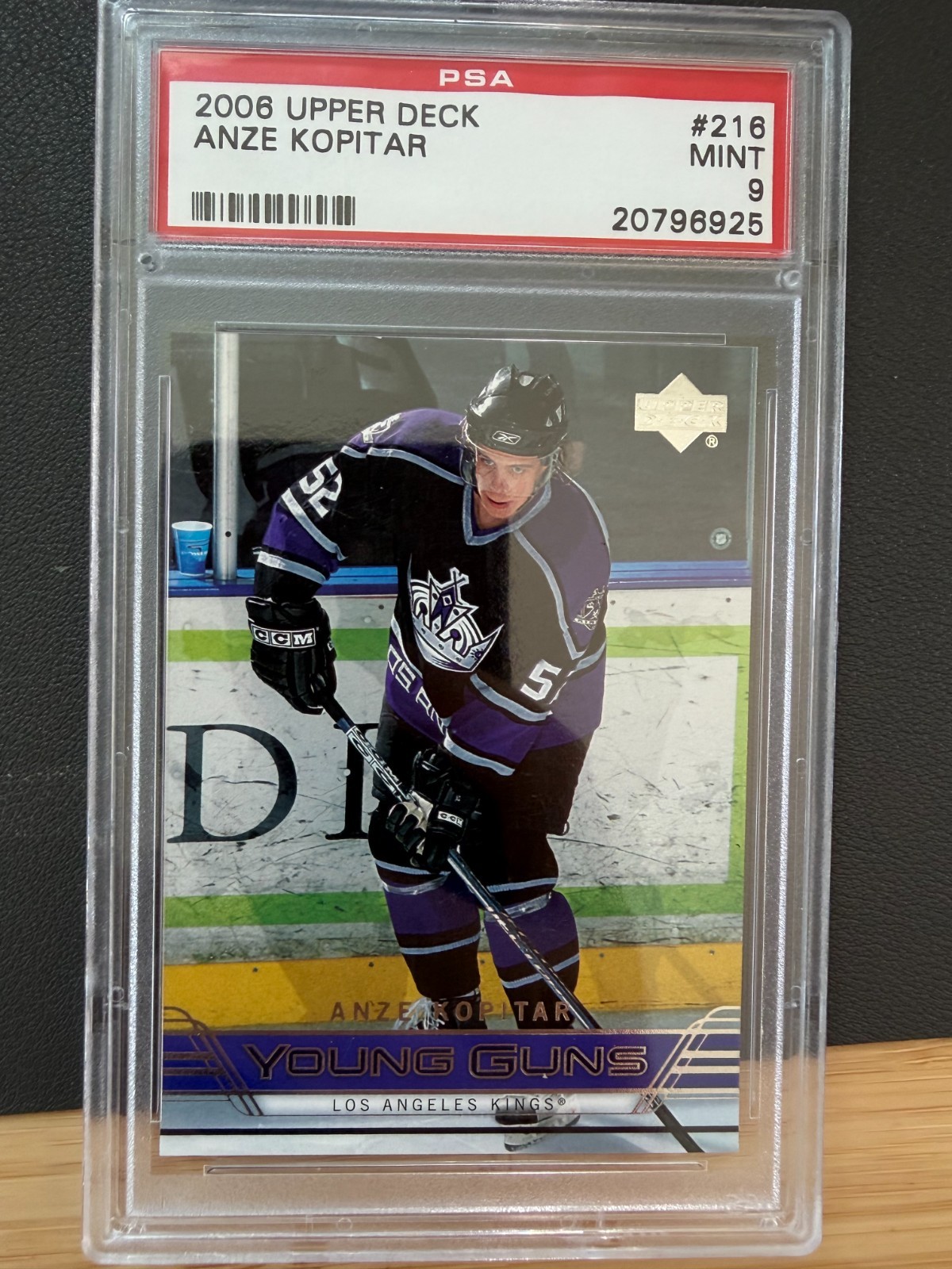 2006 Upper Deck Hockey Young Guns #216 Anze Kopitar RC Rookie PSA 9 MINT