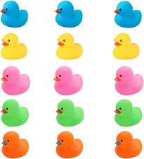Bath Duck Toys 15 PCS Colorful Mini Rubber Ducks Squeak and Float Duckies Baby S