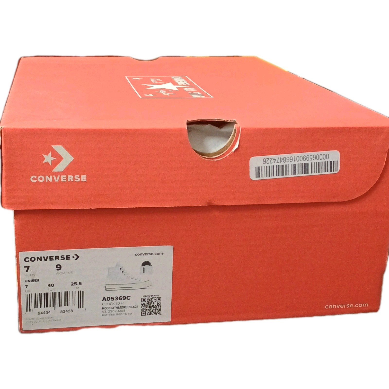 Converse Chuck 70 Hi Moonbathe Egret White Leather High Top Sneaker A05369C thumbnail 8