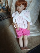 Red Wavy Hair Girl Play Doll Light Complexion...